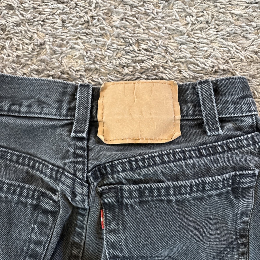 Vintage Levis 544 Jeans Womens Black Button Fly High Rise Made in USA 90s 24x28 - Picture 8 of 8